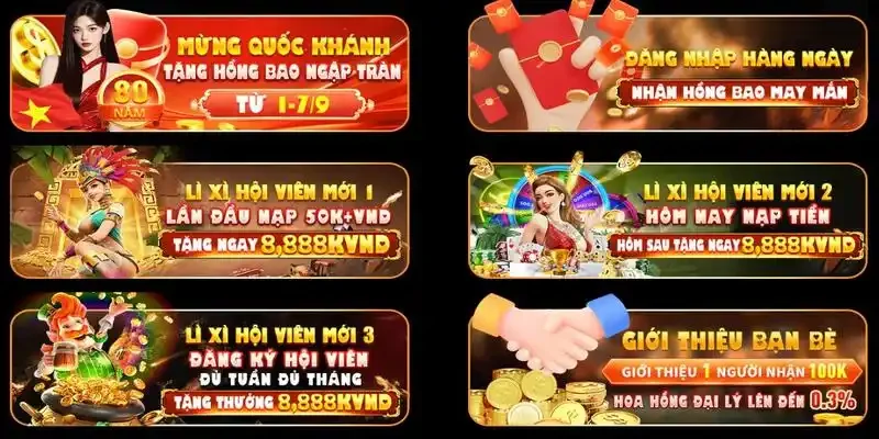 Vô vàn khuyến mãi tại casino King88